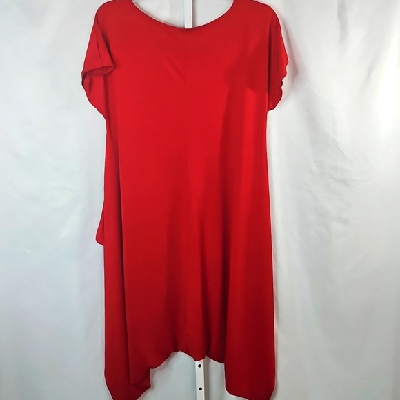 Auxo Red Jumper Harem Jumpsuit Short Sleeve One piece Loose Baggy Romper Sz S - Picture 6 of 7
